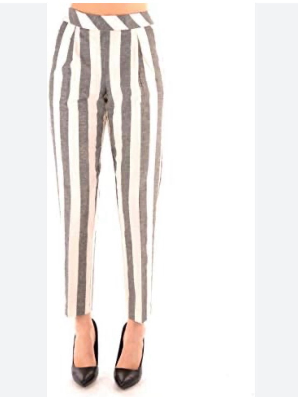 🌼 A/X Armani Exchange - Vertical Striped Cropped Pants - Size 6